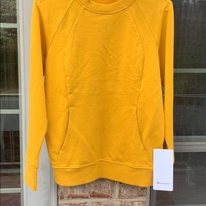 LuluLemon Scuba Crew Yellow New NWT Sweatshirt/Top Size 6